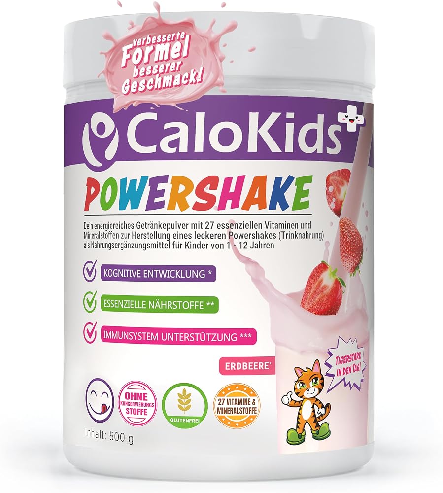 CaloKids+ Kids Nutrition Powershake Strawberry, 500 g