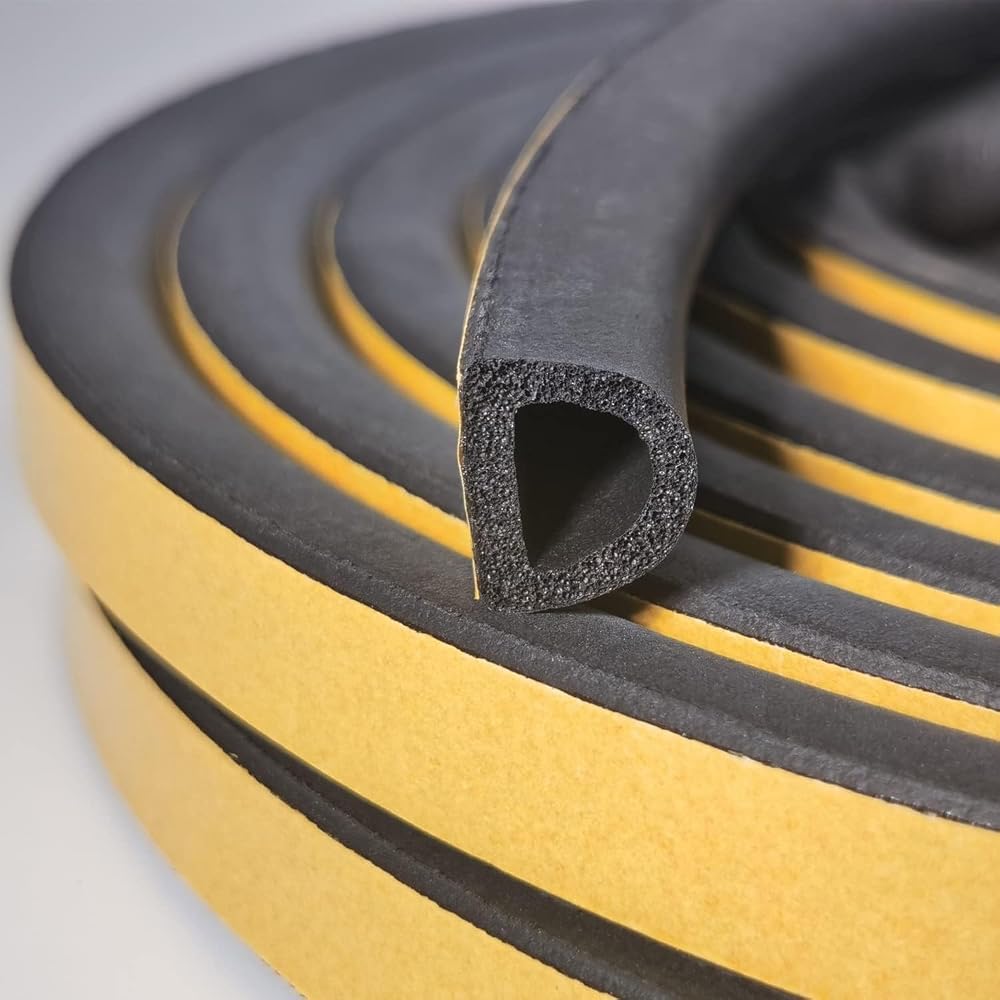 Sealing Tape for Doors and Windows, 6 m, Black