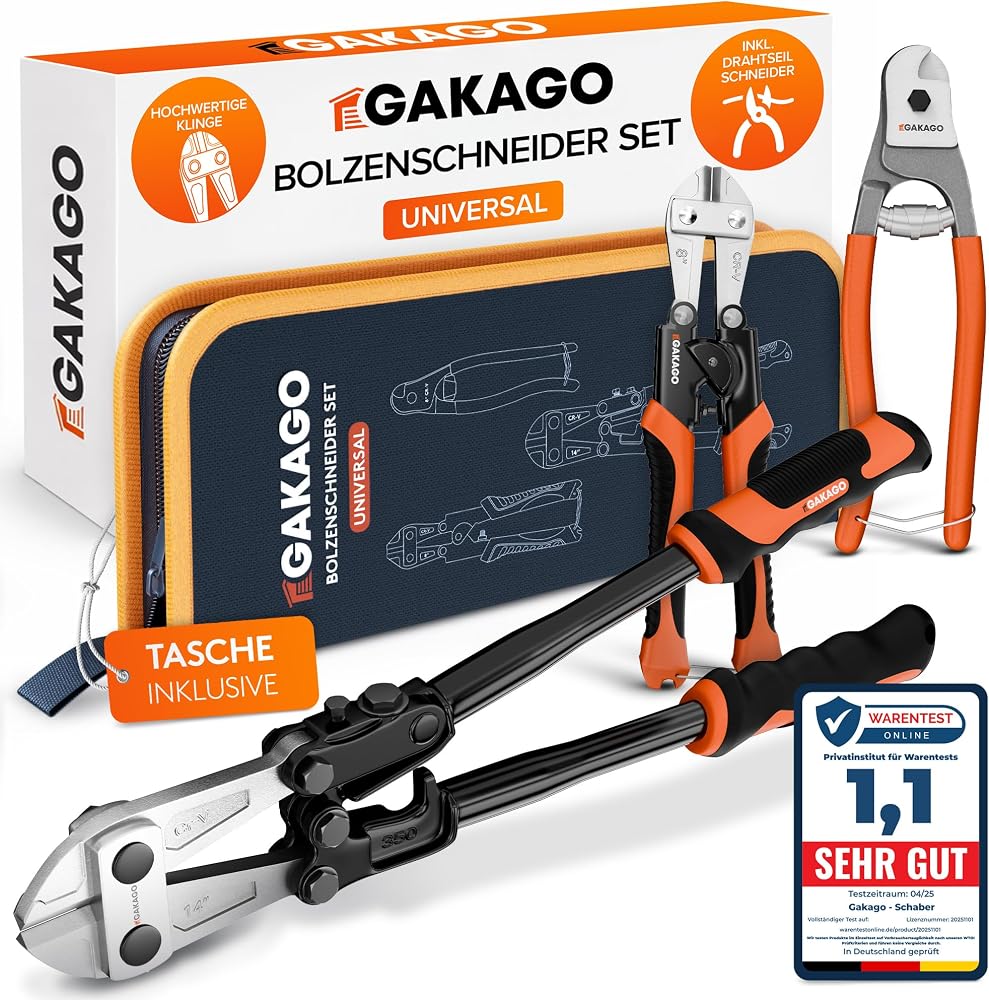 Gakago Bolt Cutter Set with Wire Rope Cutter