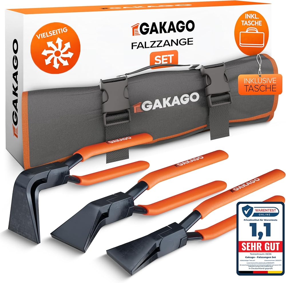 Gakago Seaming Pliers Set, 3 Pieces, 45/90/180 Degrees