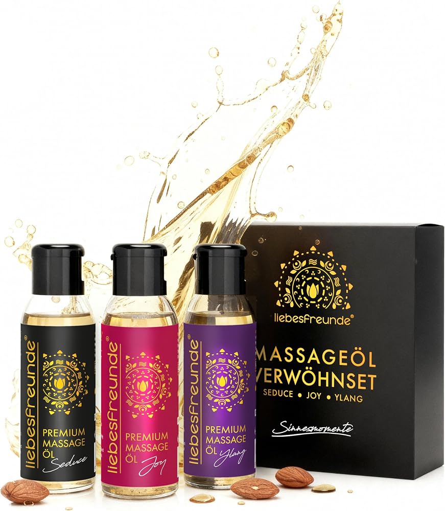 Liebesfreunde Massage Oil Gift Set, 3 x 50 ml