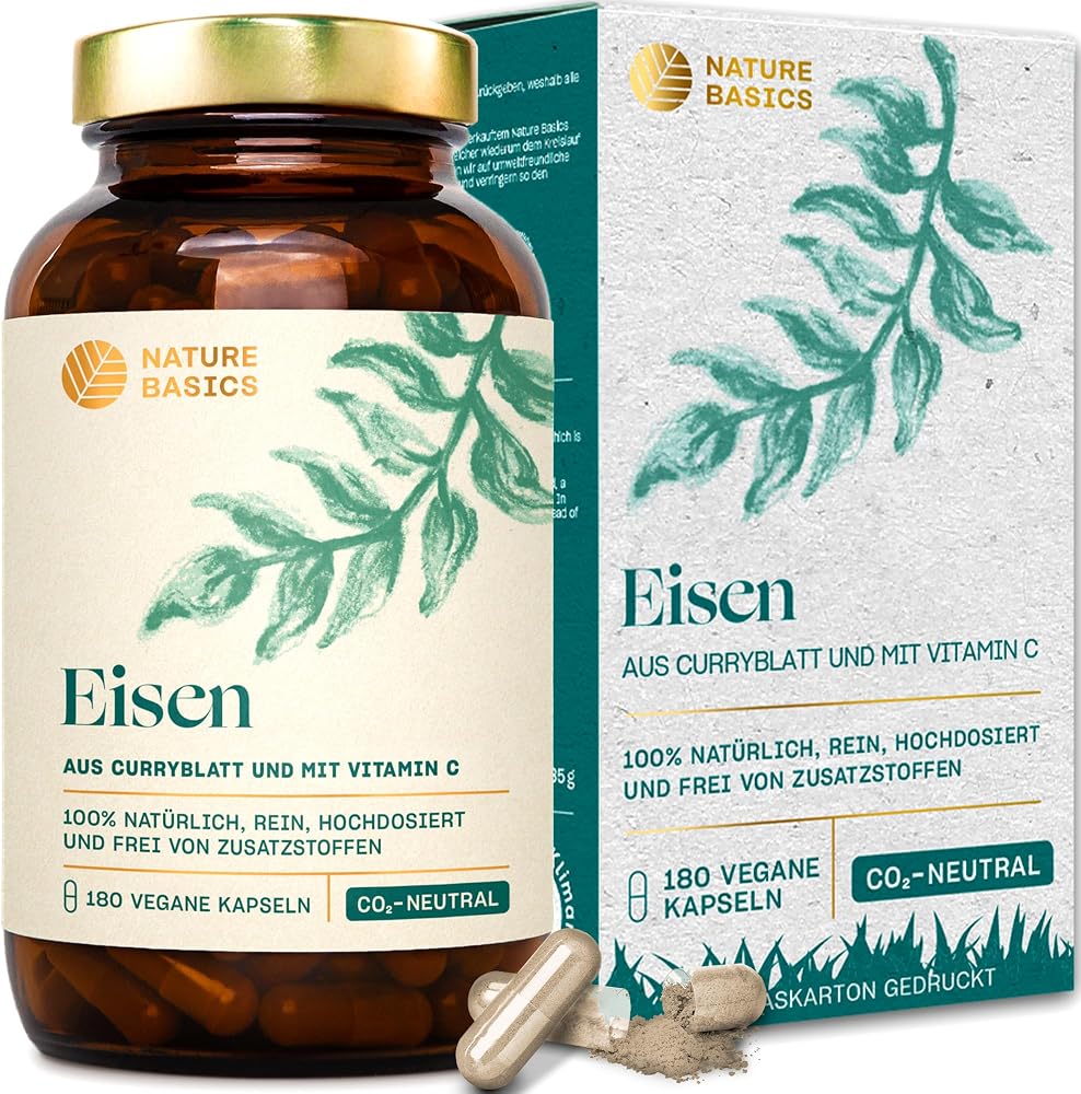 Nature Basics Iron + Vitamin C, 180 Capsules
