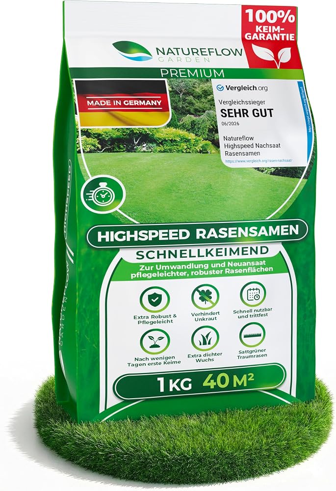 Natureflow Summer Lawn Seed, Fast Germinating, 1 kg