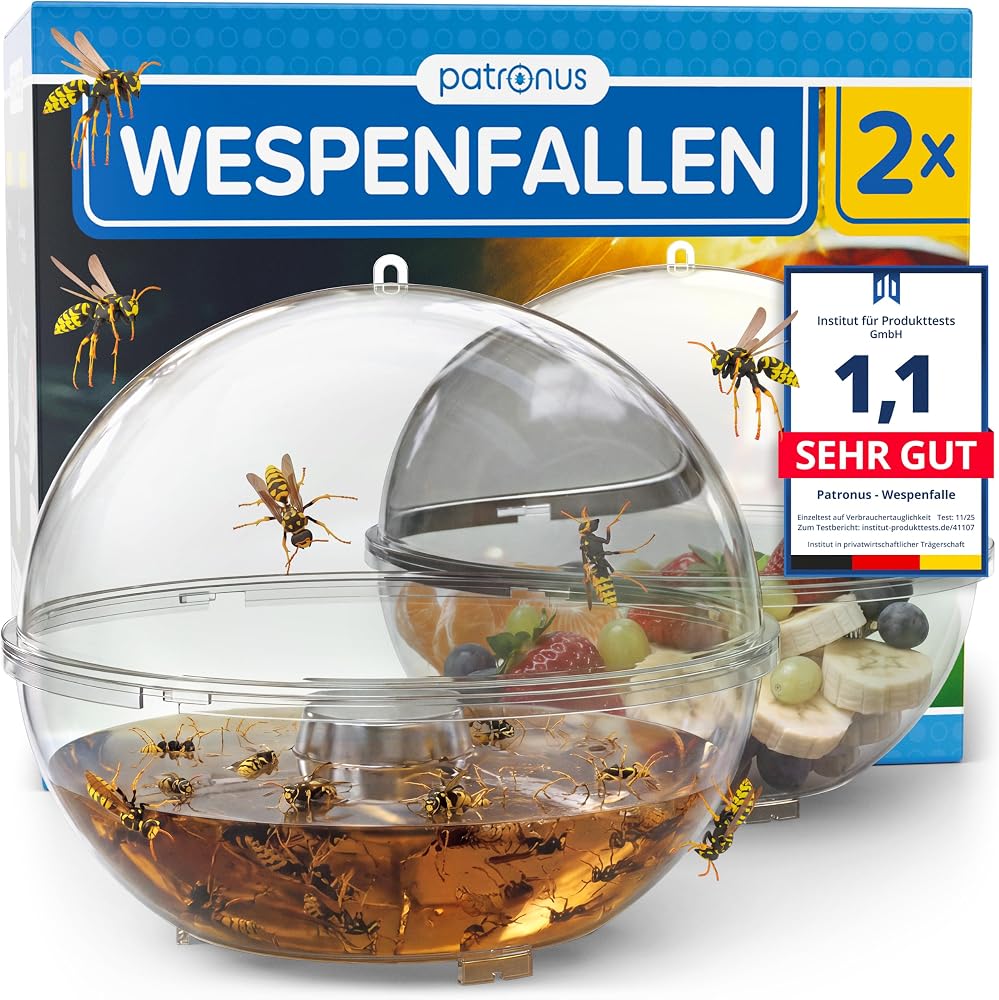 Patronus Wasp Traps for Outdoors, 2 Pack