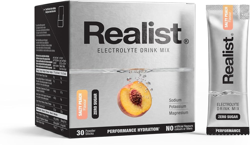 Realist Electrolytes Sugar-Free, Peach, 30 Sticks