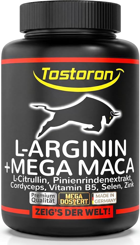 Tostoron L-Arginine + Mega Maca, 120 Capsules